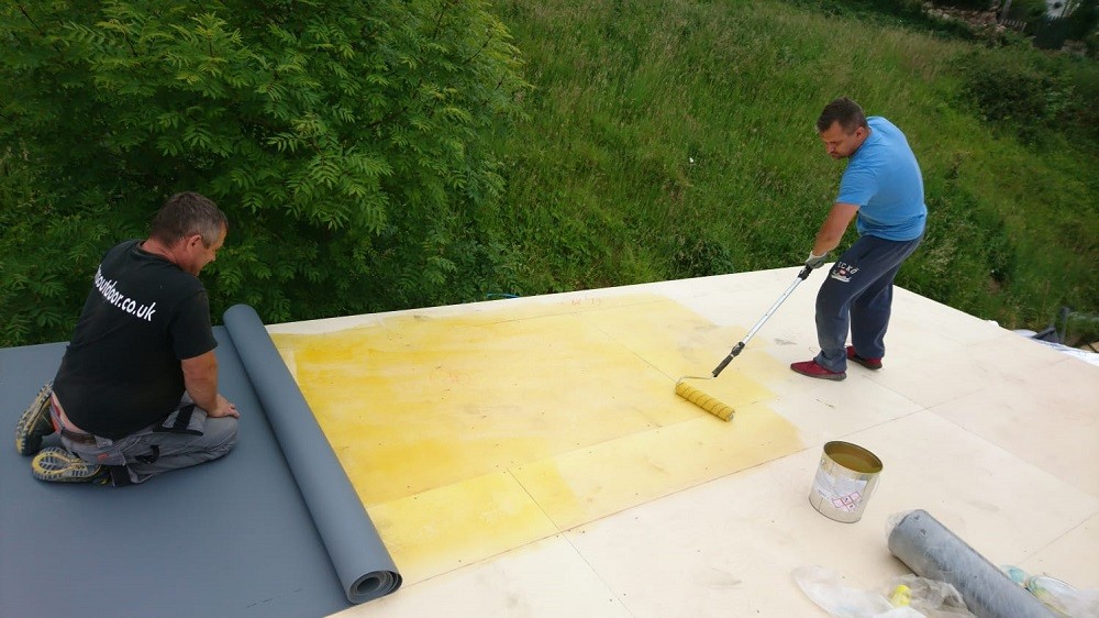 Waterproof roof membrane finishing fooor garden studios