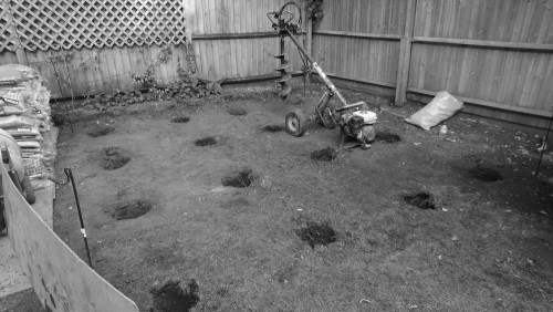 Garden room piling foundation system