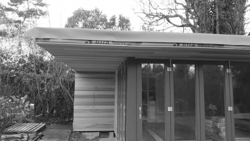 Bespoke garden room cladded in Western Red Cedar