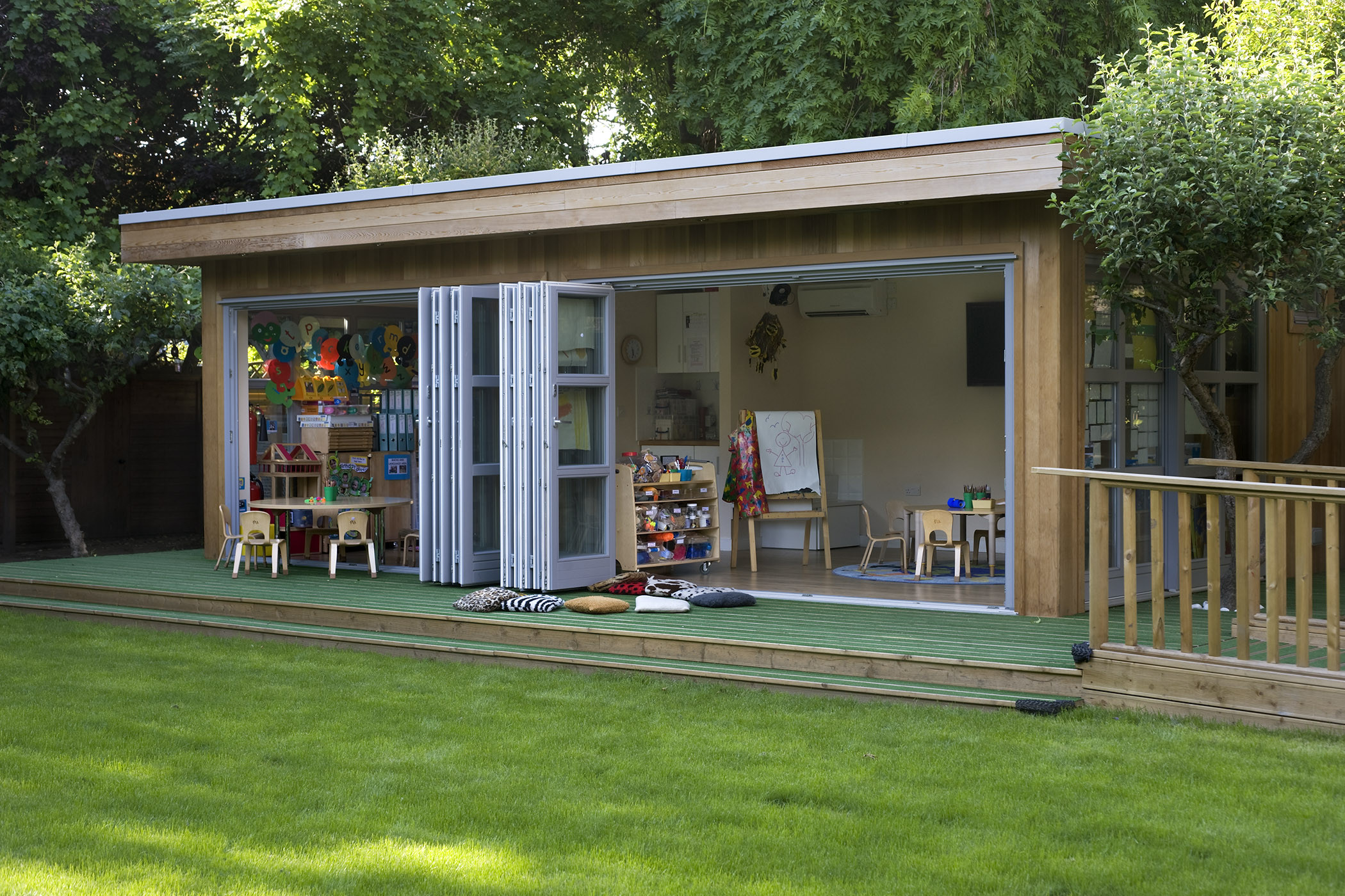 Eco class cladded in western red cedar + original