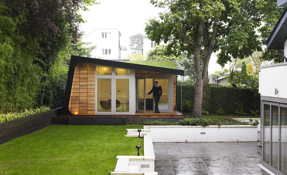 Bespoke garden room with green roof from Rooms Outdoor
