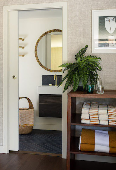 Bespoke bathroom design for a poolside garden room