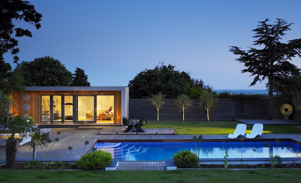 Poolside garden room