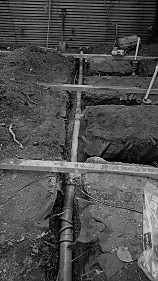 Garden  annexe plumbing detail