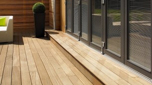 Garden Room Yellow balau decking detail 